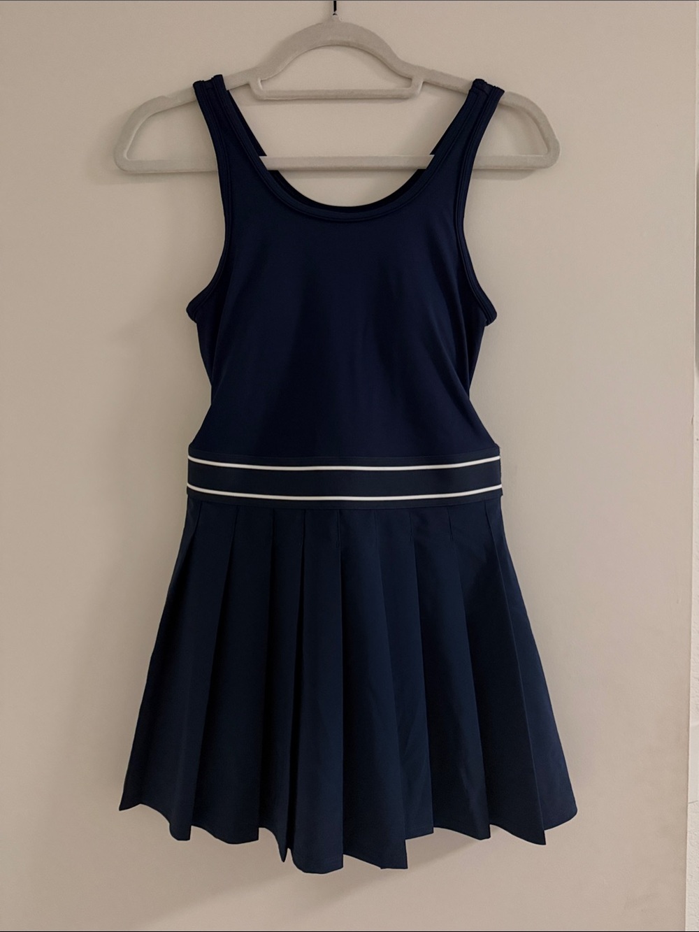 Skechers Navy Tank Dress with White-Trim Waistband